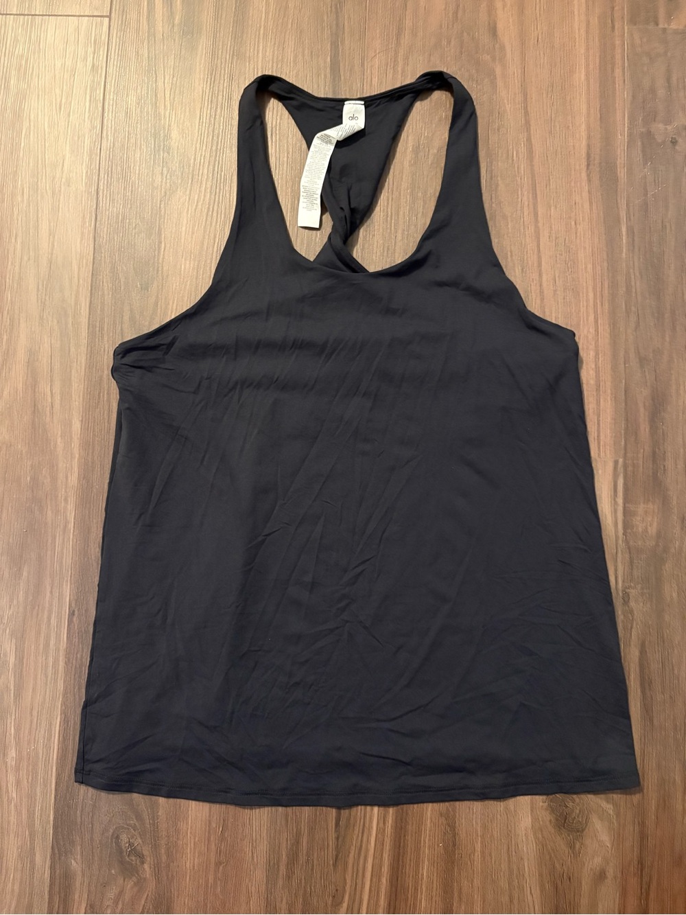 Alo Yoga Black Racerback Don’t Get it Twisted Tank | Size S